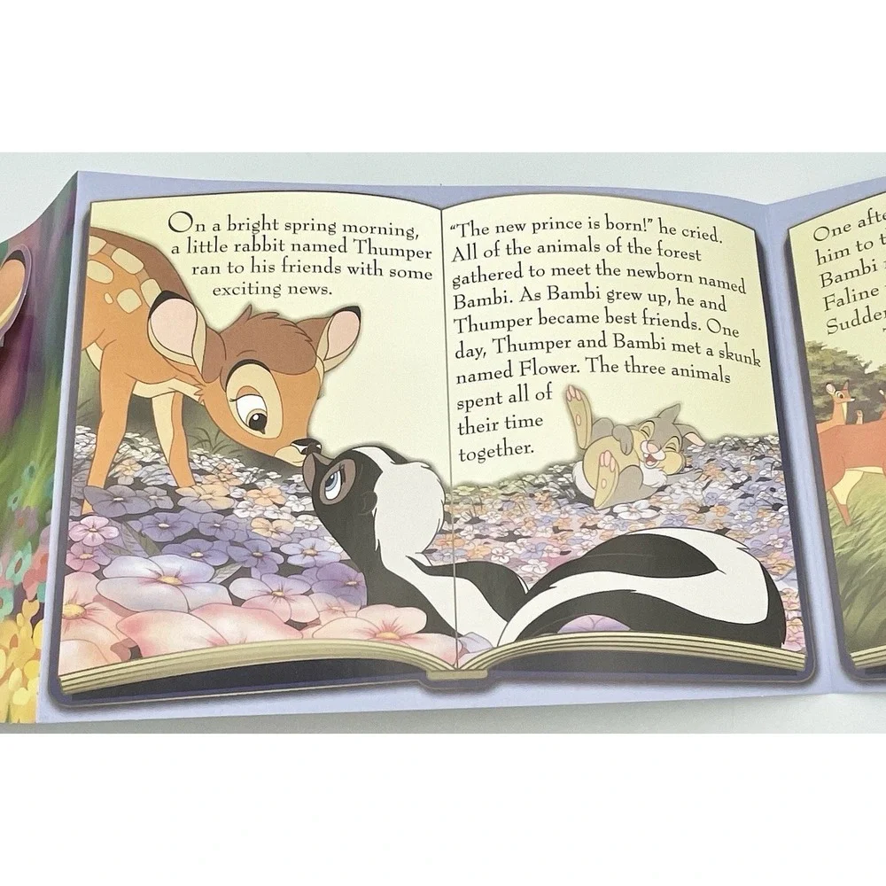 Disney Bambi Thumper Pop-Up Fold Out Story Greeting Card 2007 New‎ Seasons 5 X 7